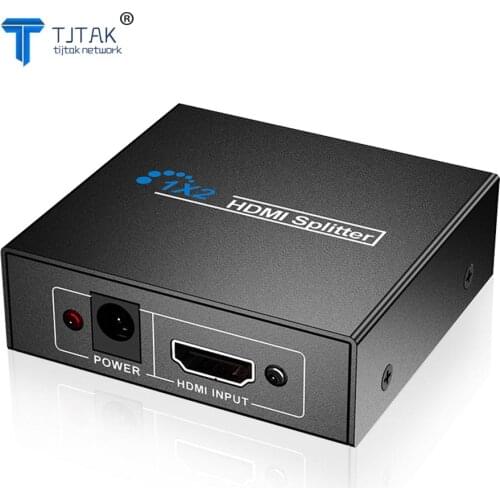 TJTAK1 in 2 out 1080p 4K HDMI-compatible Splitter 1x2 1x4 HDCP Stripper 3D Splitter Power Signal Amplifier For PS3 Xbox HDTV DVD