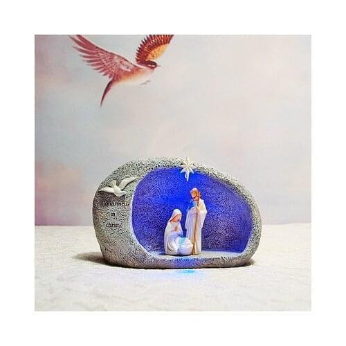 Nativity Resin Decoration, Christ Jesus Gifts Gospel Decoration, Jesus Christian Gifts