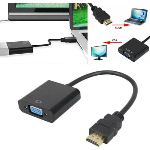 HDMI Male to VGA Female Video Cable Cord Converter Adapter for HDTV PC DVD 1080 PUO88