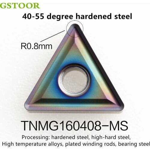 10PCS TNMG160404 TNMG160408 MA MS GH55 Turning Tools Hardened steel Inserts CNC Lathe Cutter Cutting Tool Parts