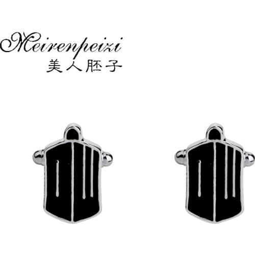 Cuff Links for Mens Brand Silver French Shirt Cuff Button Wedding Cool Party Gift Jewelry Wholesale Doctor Who Cufflinks
