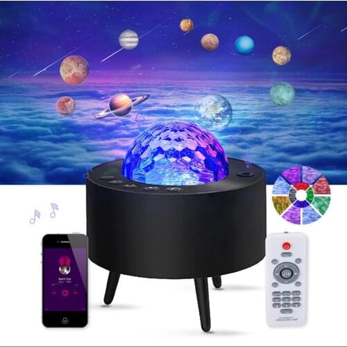 Star Projector Lamp Children Bedroom LED Night Light Baby Lamp Decor Rotating Starry Nursery Planet Galaxy Projector Table Lamp