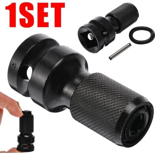 1/2" Square To 1/4" Hex Ratchet Socket Conversion Tool Adaptor Drive Converter Quick Release Chuck Impact Socket Adapter Tool