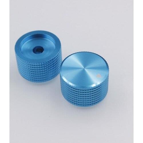 Aluminum Audio Amplifier Diameter 25MM 15.5MM Blue Potentiometer Knob switch Cap