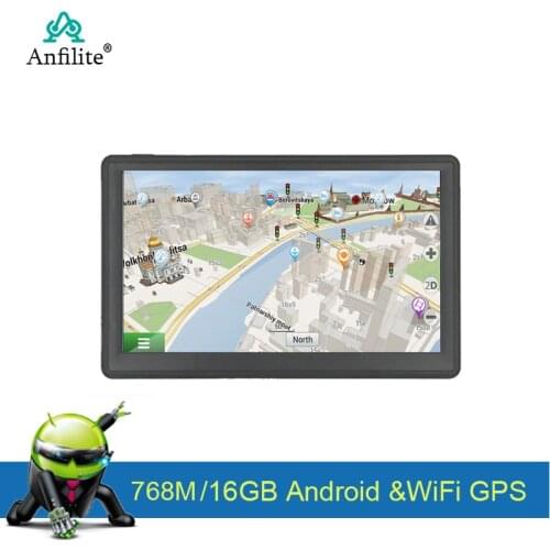 7 inch truck gps navigator DDR 768M 16GB CAR GPS Navigation Android WIFI AVIN vehicle gps navigator Spain Warehouse shiping