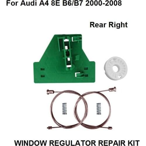 Car Window Kit For Audi A4 8E B6/B7 Window Regulator Repair Kit / Plastic Clip 2000-2008 8E0839462C Rear Right New