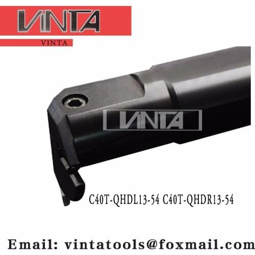 Free shipping C40T-QHDL13-54/ C40T-QHDR13-54 Internal grooving and turning tool holder matched Insert ZTHD0504-MG