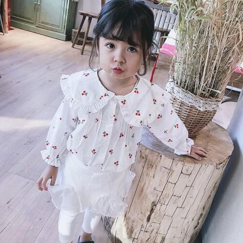 Children Shirt 2020 New Girl Long-sleeved Shirt Children Floral Shirt Infant Baby Sweet Doll Shirt Girls Summer Tops Cute,#3931