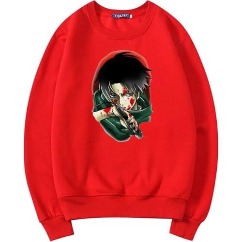 Hot Sale Anime Streetwear Attack on Titan Long Sleeve Casual Womens Hoody Graphic T Shirts Pullovers Spring Manga Hoodie