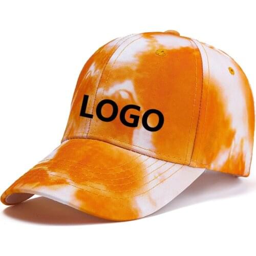Tie dye cotton hat with Logo New adult men womens Custom sport hats Baseball caps casquette gorros