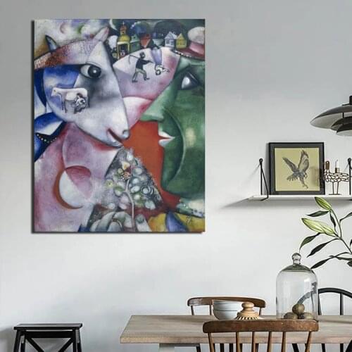 Marc Chagall Poster Vintage Wall Art Canvas Painting Posters Prints Modern Painting Wall Pictures For Living Room Home Decor