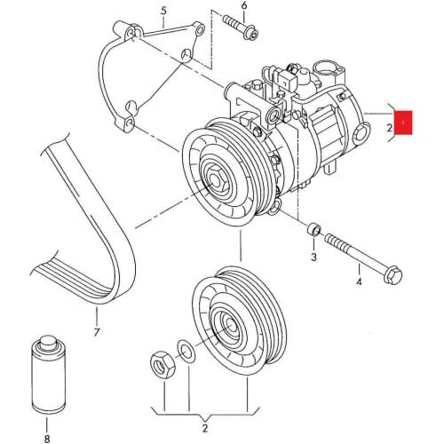 A/C Air Conditioning Cooling Compressor 7SEU17C for Audi A8 A4 B6 B7 DCP02034 4H0260805A 8H0260805 8H0260805A 8H0260805B