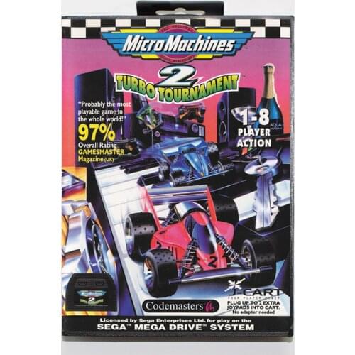Micro Machines 2 Turbo Tournament 16bit MD Game Card For Sega Mega Drive/ Genesis with Retail Box