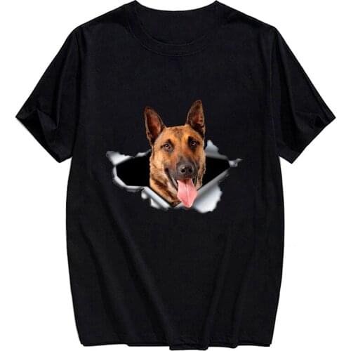 Malinois Cotton T-shirt Fashion Brands Summer Pet Dog Short Sleeve Harajuku Style T-shirt Men Woman Casual Tee Drop Shipping