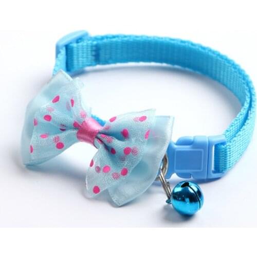 Colorul Pet Supplies Cat Collar Dog Collars Neck Strap Puppy Necktie with Bell Adjustable Buckle Collar Bowknot Dog Accessories
