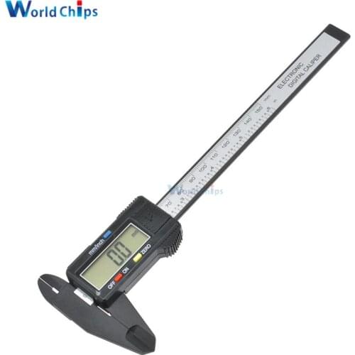150mm 6inch LCD Digital Electronic Carbon Fiber Vernier Caliper Gauge Micrometer New Arrival