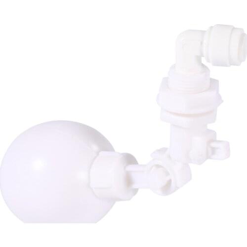 Reverse Osmosis System Adjustable Mini Float Ball Valve Shut off 1/4" Automatic Fill Valve Feed Fish Aquarium RO Water