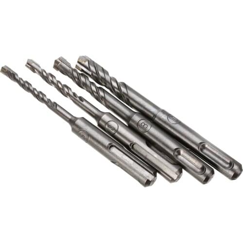 110mm 5/6/8/10 mm Twist Drill Bit Saw SDS Plus Masonry Crosshead Twin spiral Hammer Drill Bits For Woodworking Tool