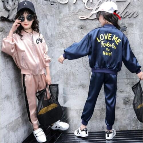 Girls Spring Autumn Clothes Sets Children Fashion Coat Pants 2pcs Tracksuits For Baby 3 To 9 Years Kids Sports Suits Teens Set