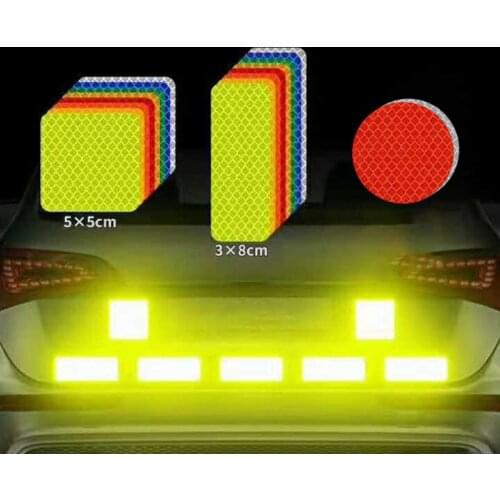 Car Motorcycle Safety Reflective Warning Strip Tape Car Bumper Reflective Strips Secure Reflector Stickers Decals Car Styling