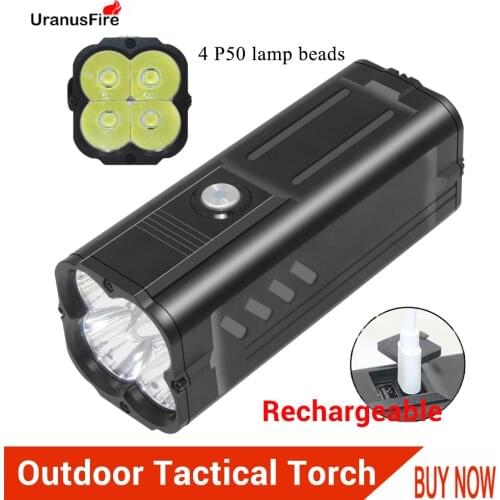 Ultra Powerful XHP50 LED Mini Light Built in 11000mah Battery Rechargeable Tactical Flashlight Torch 7000 Lumens with Keychain