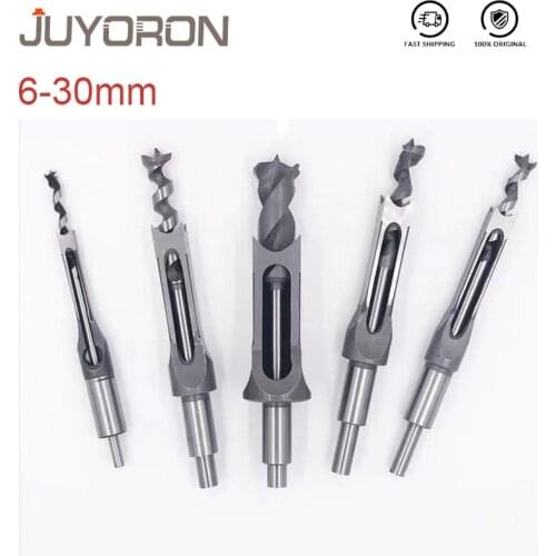 Square Hole Drill Adapter 10mm/16mm HSS Twist Drill Bits Woodworking Square Hole Drill Bits Auger Mortising Chisel Drill Set