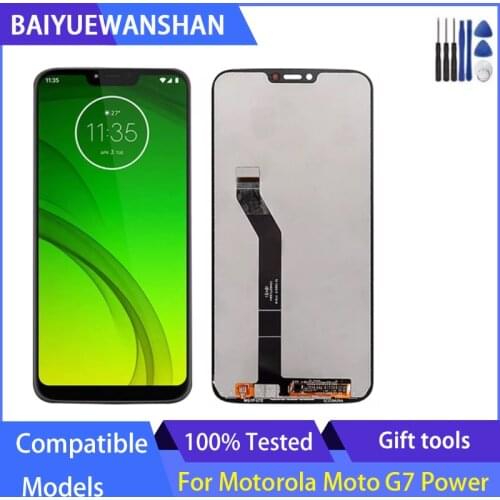 6.2" For Motorola Moto G7 Power LCD Display Touch Screen Digitizer Assembly With Frame For MOTO G7 Power XT1955-5 XT1955-6 LCD