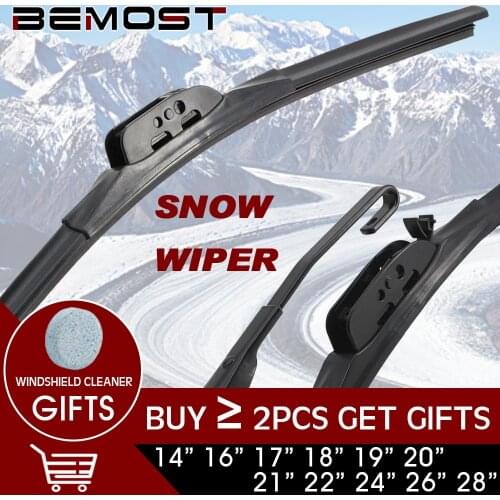 Winter snow Car Wiper Blade U Hook Natural Rubber Windshield Windscreen Wiper 14"16"17"18"19"20"21"22"24"26"28" Car Accessories