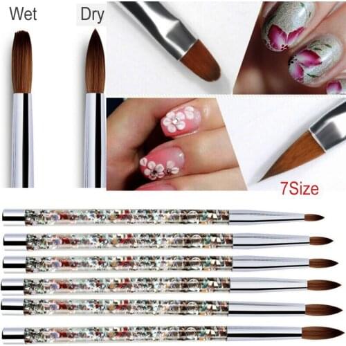 Professional Nail Brush Nail Gel Nail Polish Painting Drawing Nail Brush Soft Hair Glitter Handle DIY Manicure Nail Art Tool