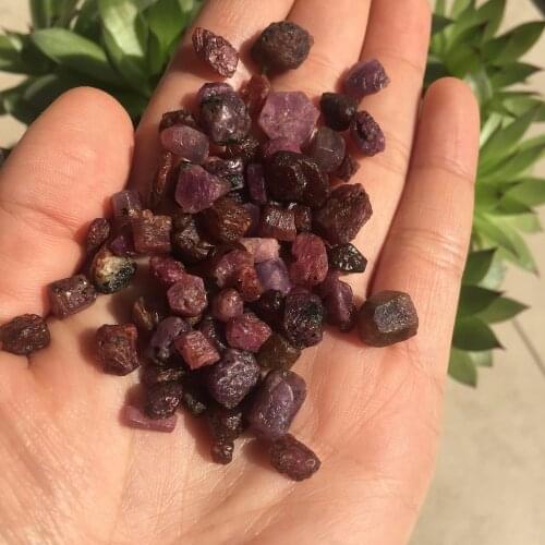 100g rare natural red corundum raw gemstone reiki healing crystals rough mixed size ruby gemstone gravel as specimen collection