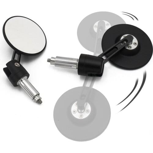 12-18mm Inner Size Round CNC Aluminum Motorcycle Handle Bar End Foldable Rear View Side Mirrors