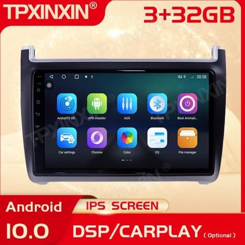 2 Din Carplay Android Radio Receiver Multimedia For Volkswagen Polo 2008 2009 2010 2011 2012 2013 2014 2015 Recorder Head Unit