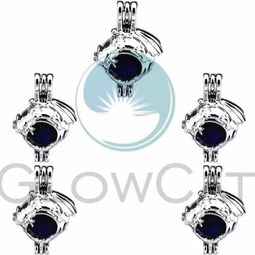 5pcs Dragon Pearl Cage Locket Pendants Aromatherapy Essential Oil Diffuser Locket For DIY Necklace Jewelry