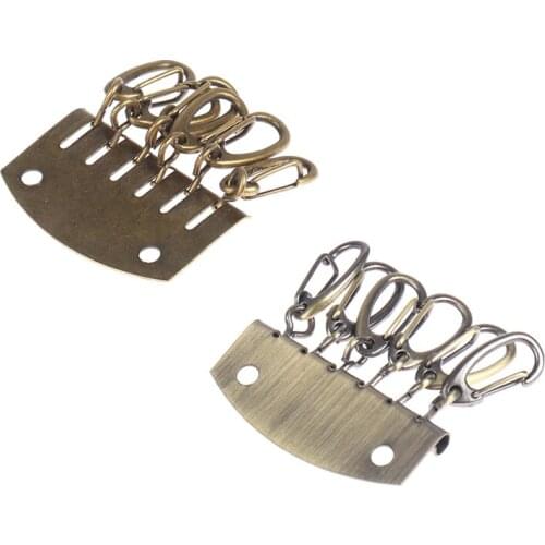 5Pcs Metal Leather Craft DIY Key Row Rivet Hook Patchwork Sewing Key Holders