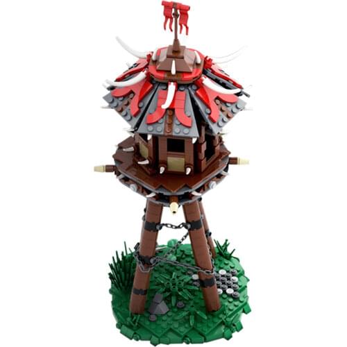 637 PCS MOC Toys Game Series City Street Scene Fantasy Tower Building Blocks Modular Construction Block Model