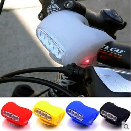 7 LED Silicone Bicycle Lights Head Front Rear Wheel LED Flash Lamp Light Safety Warning Mountain Front Cycling Flash Light Lamp