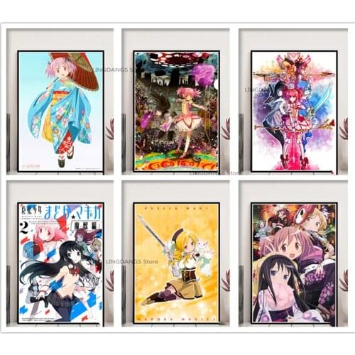 5d Diy Full Drill Diamond Painting Anime Puella Magi Madoka Magica Poster Japanese Diamond Mosaic Cross Stitch Home Decor Gift