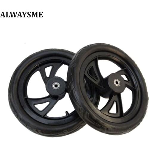 ALWAYSME 2PCS-Pack 12 Inches Soild No Flat Wheels With Bearing For Kids Child Balance Bikes
