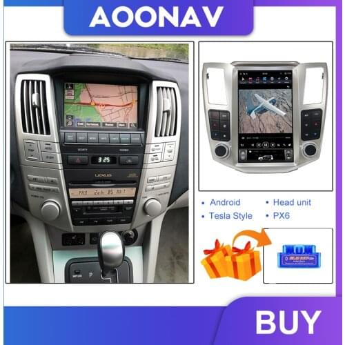 Car Radio 2 Din Android Tesla Style Touch Screen GPS Navigation For Lexus RX 400H 2006 Head Unit Autoradio Stereo Receiver