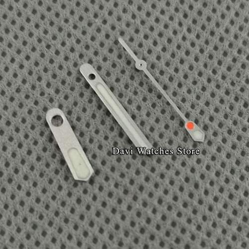 Super LUME Silver Green Brushed Watch Hand Fit 4R35 NH35 NH36 Movement