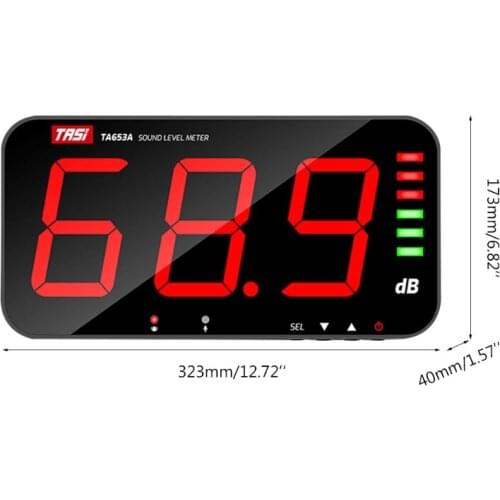 Digital Sound Level Meter Large Screen Noise dB Meter Wall Hanging Bar School M89B