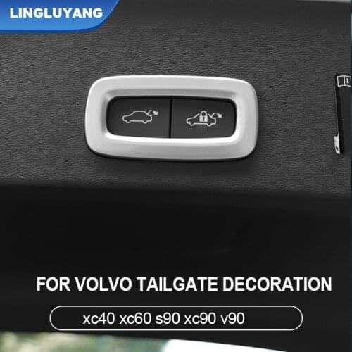 For Volvo xc90 XC40 XC60 S90 V90 interior modified trunk button decoration stickers accessories Car accessories