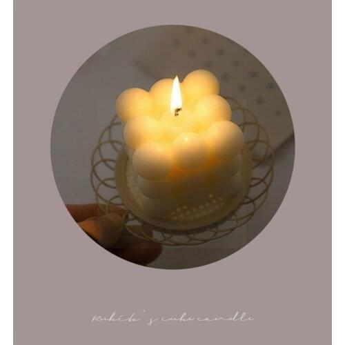 Home Decoration Candle Cube Bubble Candles Soy Wax Aromatherapy Bougie Fragrance Cube Scented Rose Candles Candle Wax V4L5