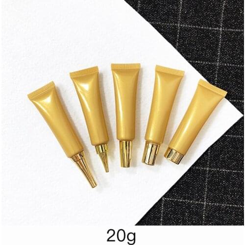 20g Pearl Gold Refillable Eye Cream Bottle 20ml Hand Foot Lotion Packaging Plastic Soft Tube Empty Cosmetic Containers