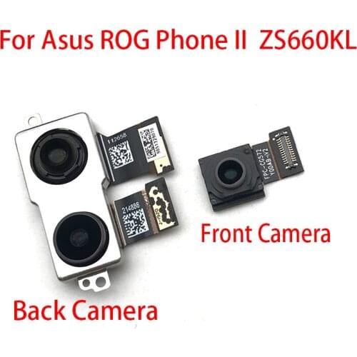 Back Rear Camera Module Flex Cable +Front Facing Camera Replacement For ASUS ROG Phone II ZS660KL 2019