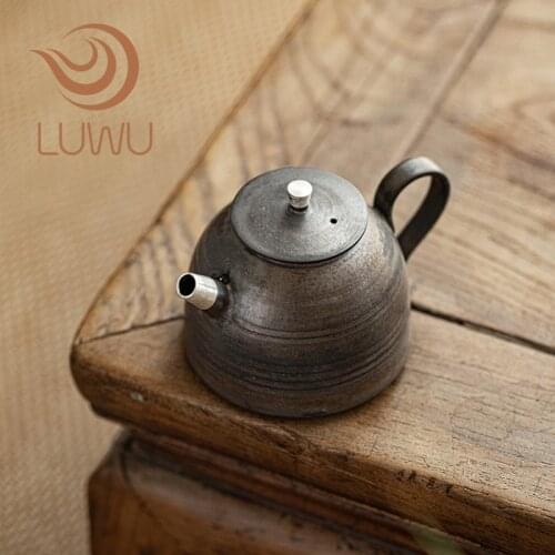 LUWU ceramic teapot silver tea kettle bronze chinese kung fu tea pot 170ml