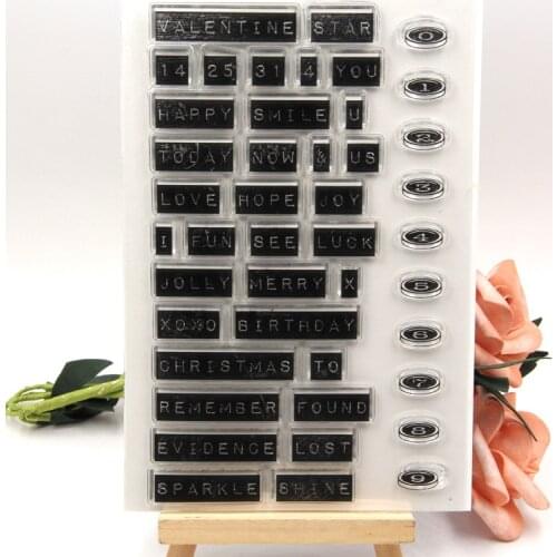 KLJUYP Planner Words Clear Stamps Scrapbook Paper Craft Clear stamp scrapbooking