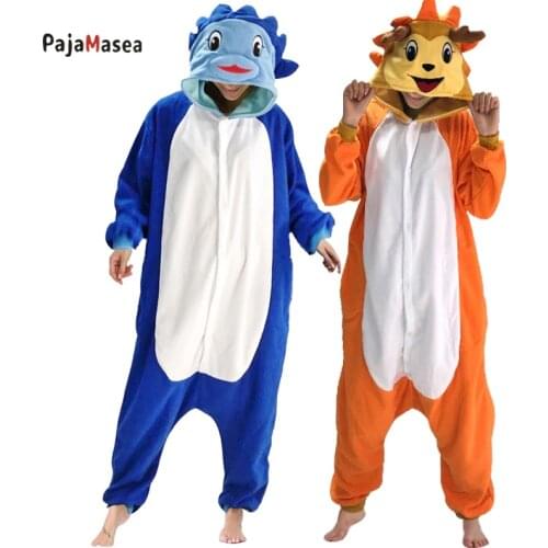 2021 New Couples Onesie Cartoon Cosplay Onsie Women Soft Christmas Family Party Men Winter Costume Romper Raccoon Kigurumi