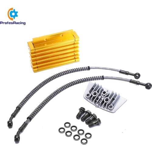 CNC Oil Cooler Kit Radiator Aluminium Adapter Engine Cylinder Cover Cooling For ATV Pit Dirt Bike motocross motocycle 50CC-110CC