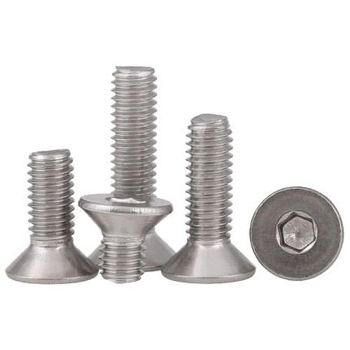 M4x5mm-80mm stainless steel hex socket flat head bolts hexagon socket countersunk head screws
